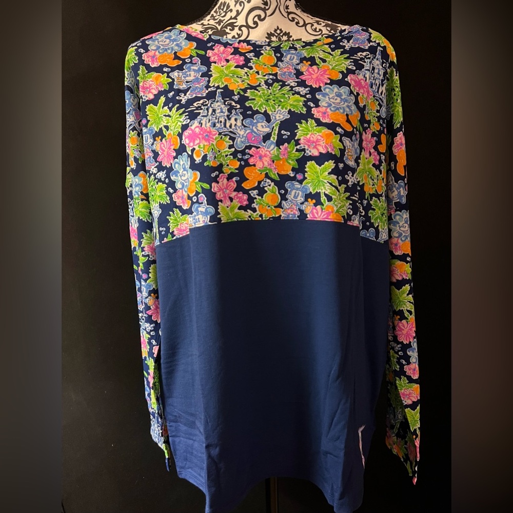 Lilly Pulitzer x Disney Parks Collection XL Finn Shirt in Lilly Loves Disney NWT